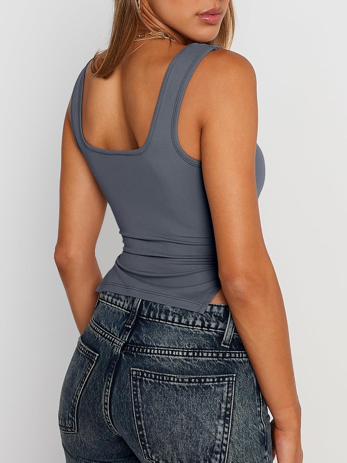 Womens Backless Crop Tops Summer Y2K Tank Tops Cute Basics Going Out Clothes