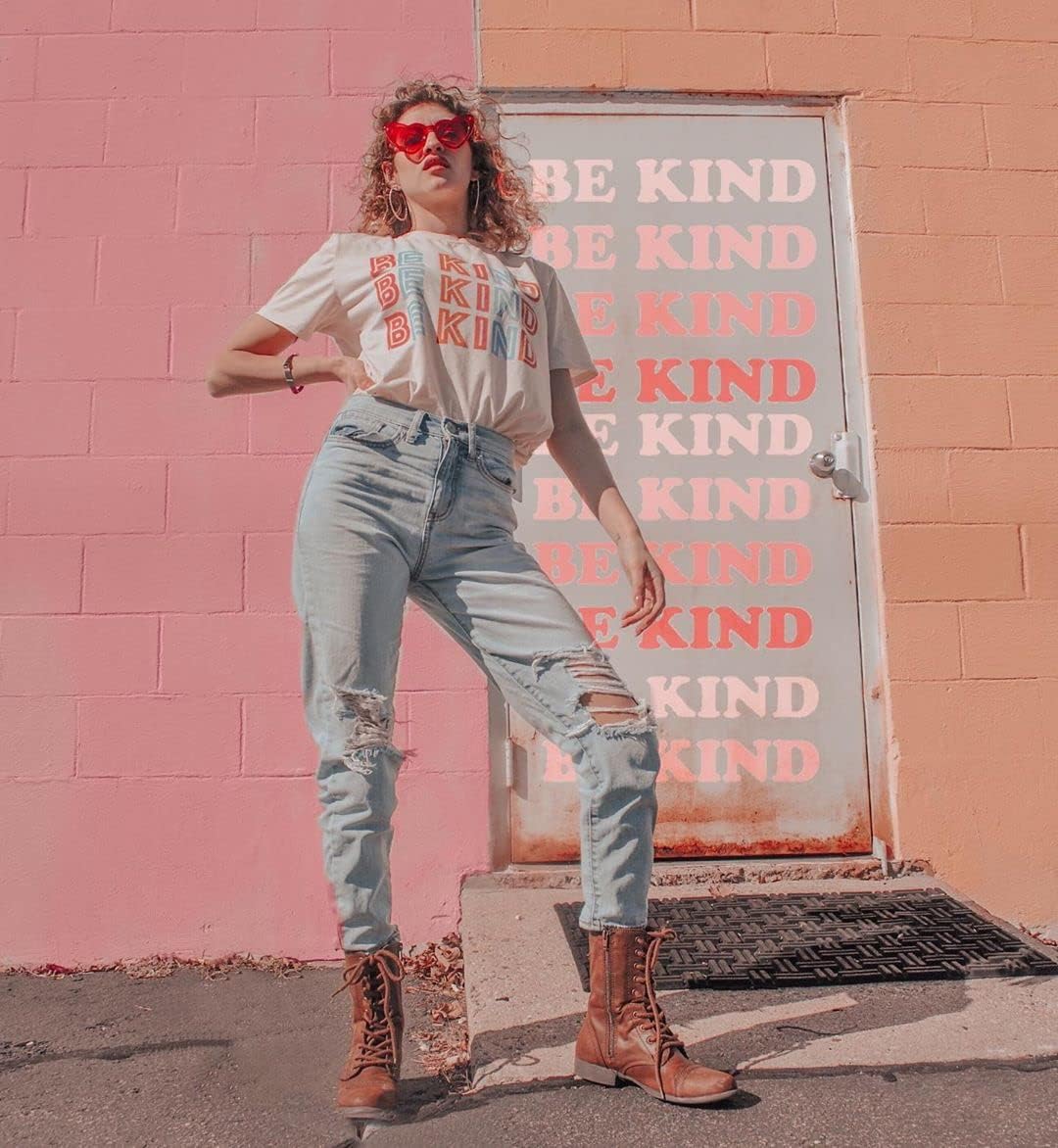 Womens Be Kind Shirt Short Sleeve Graphic Tees