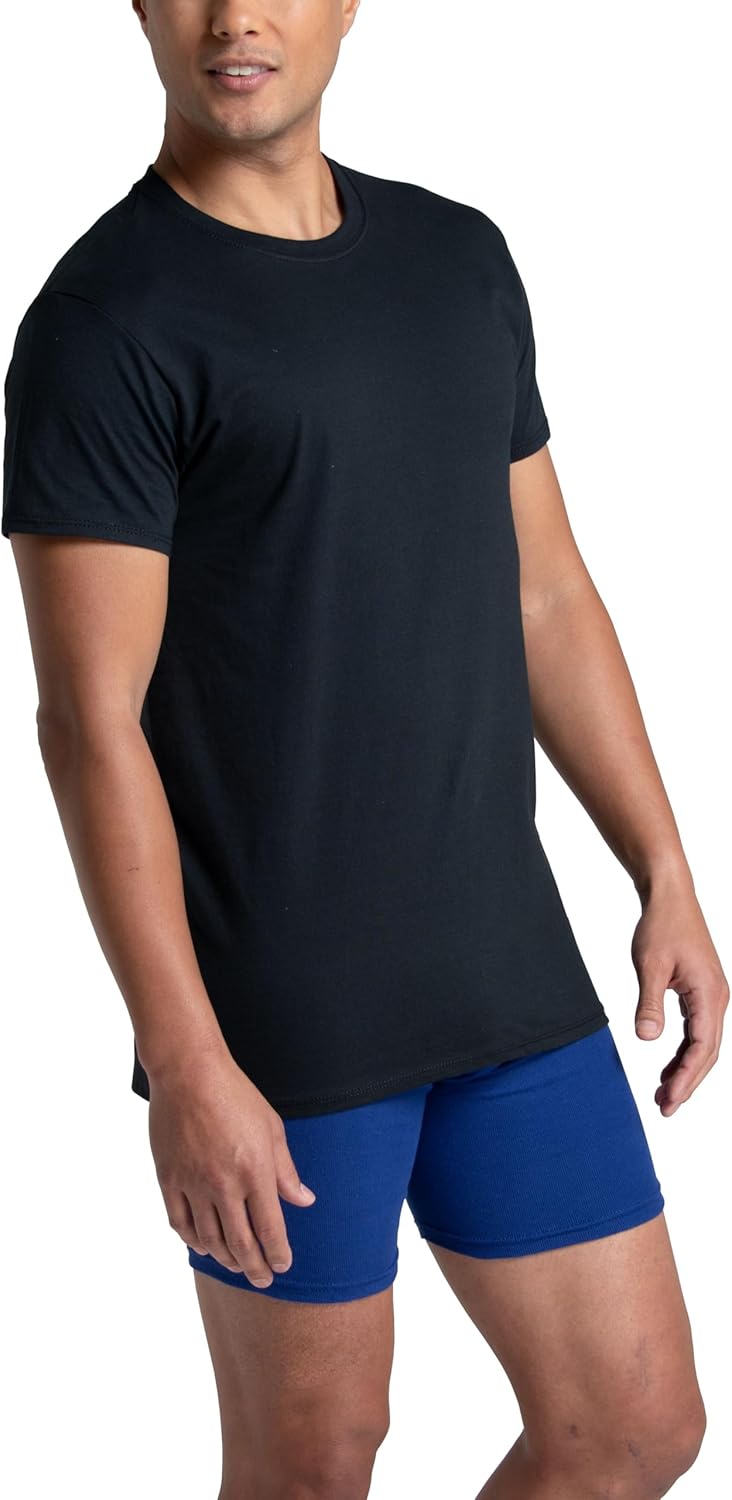 Men's Crew Tee Undershirts Moisture Wicking & Tag Free Comfy Outfits
