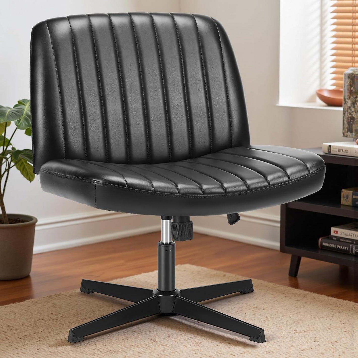DUMOS Criss Cross Chair Legged Office Wide Comfy Desk Seat