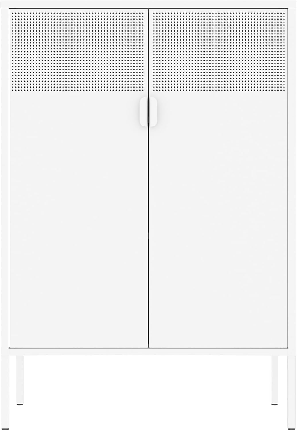 2 Door Storage Sideboard Metal Storage Cabinet with 2 Adjustable Shelf