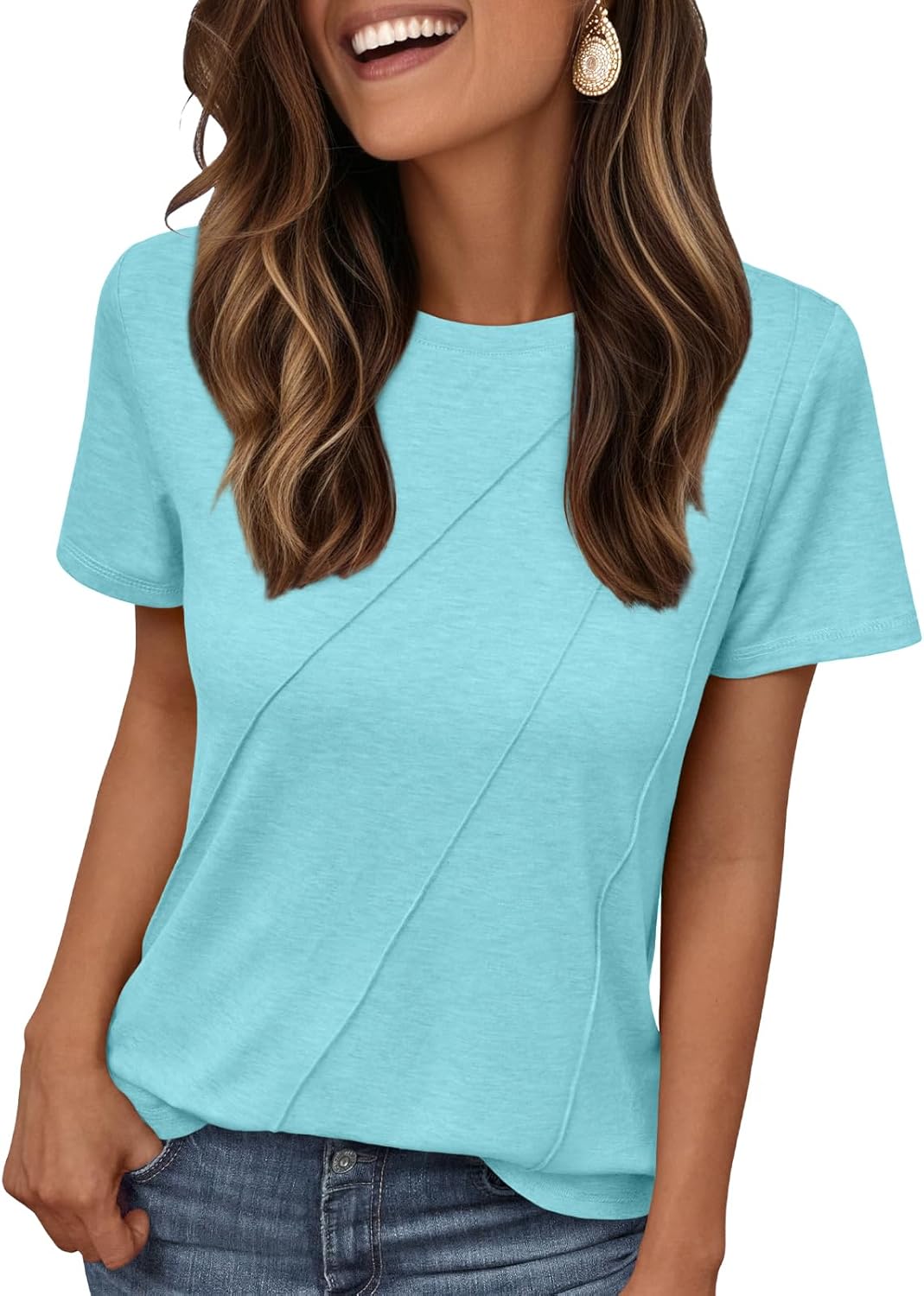 Womens Summer Tops Workout Shirts Beach Vacation Outfits Business Tshirts