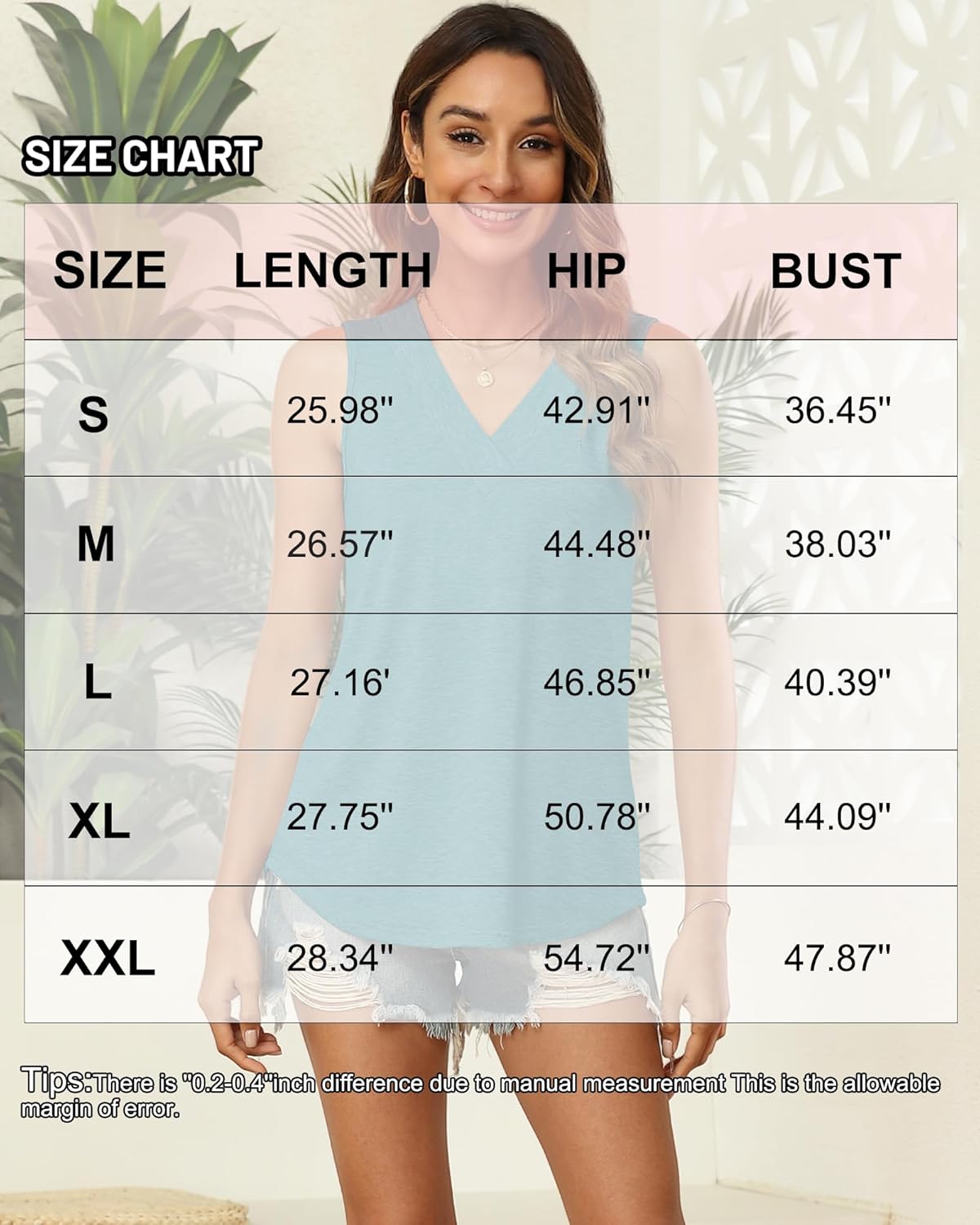 Womens V Neck Tank Tops Summer Sleeveless Tunic Casual Basic True Classic Tees