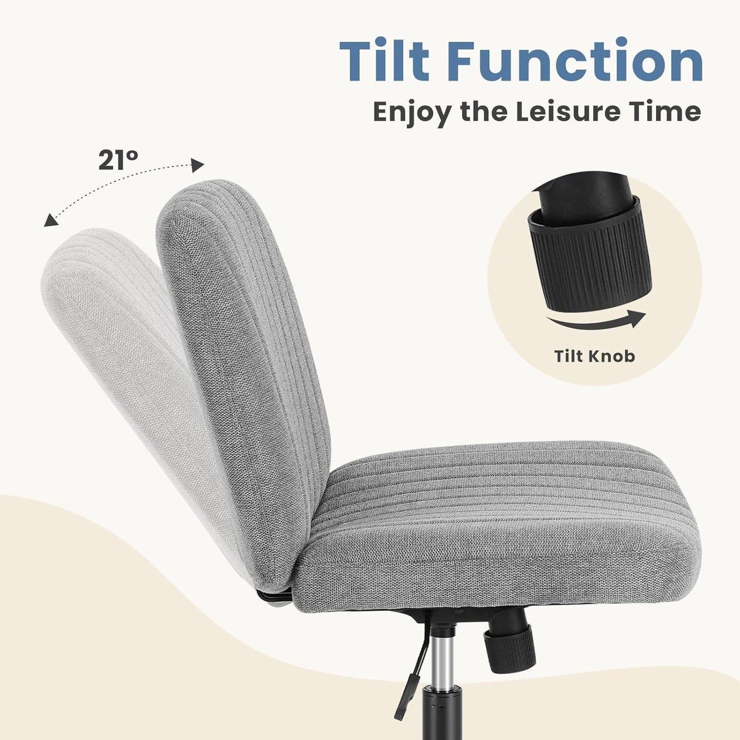 DUMOS Criss Cross Chair Legged Office Wide Comfy Desk Seat