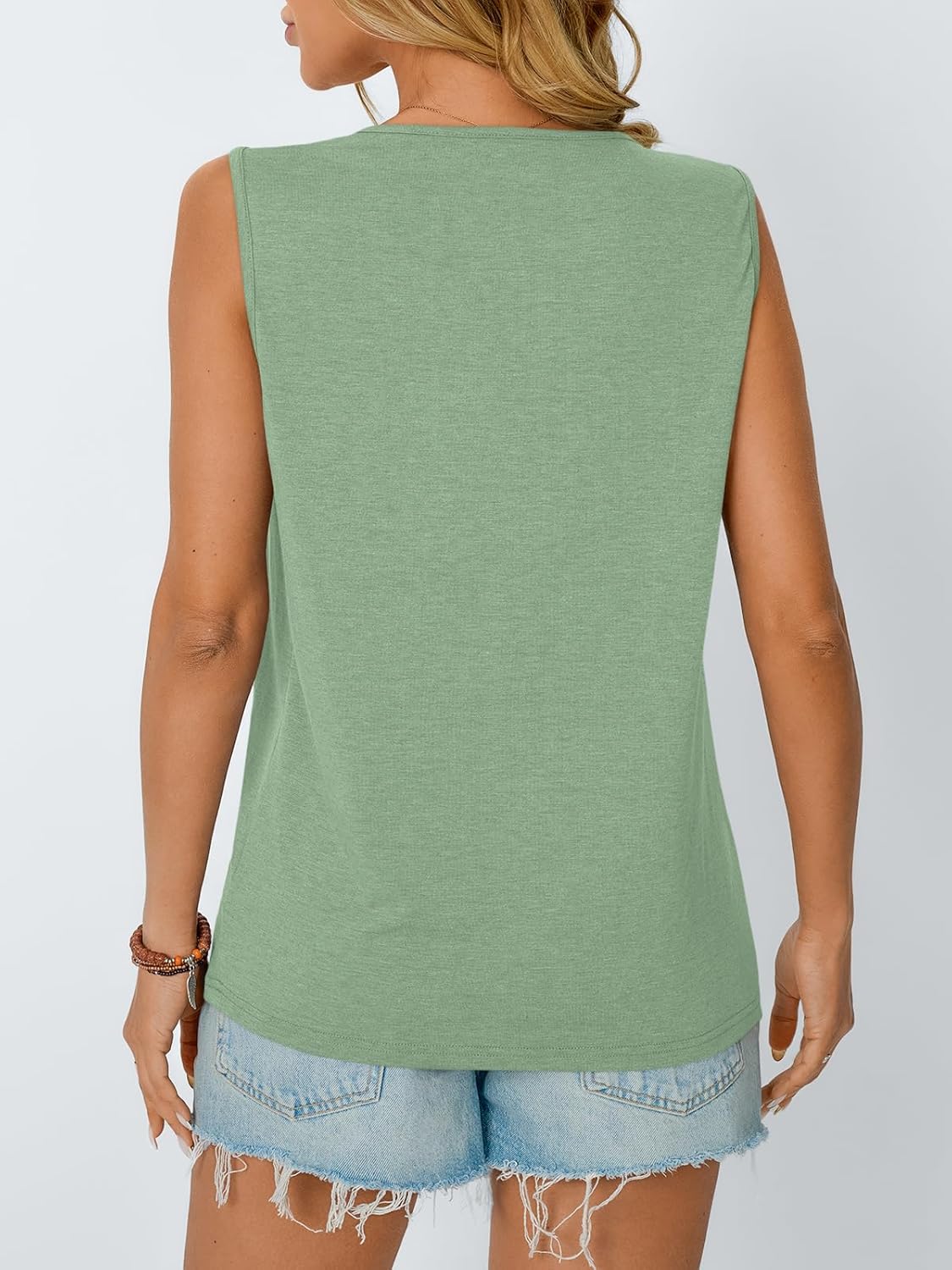 Womens Loose Fit Casual Flowy Tank Tops Trendy Sleeveless Summer Tops