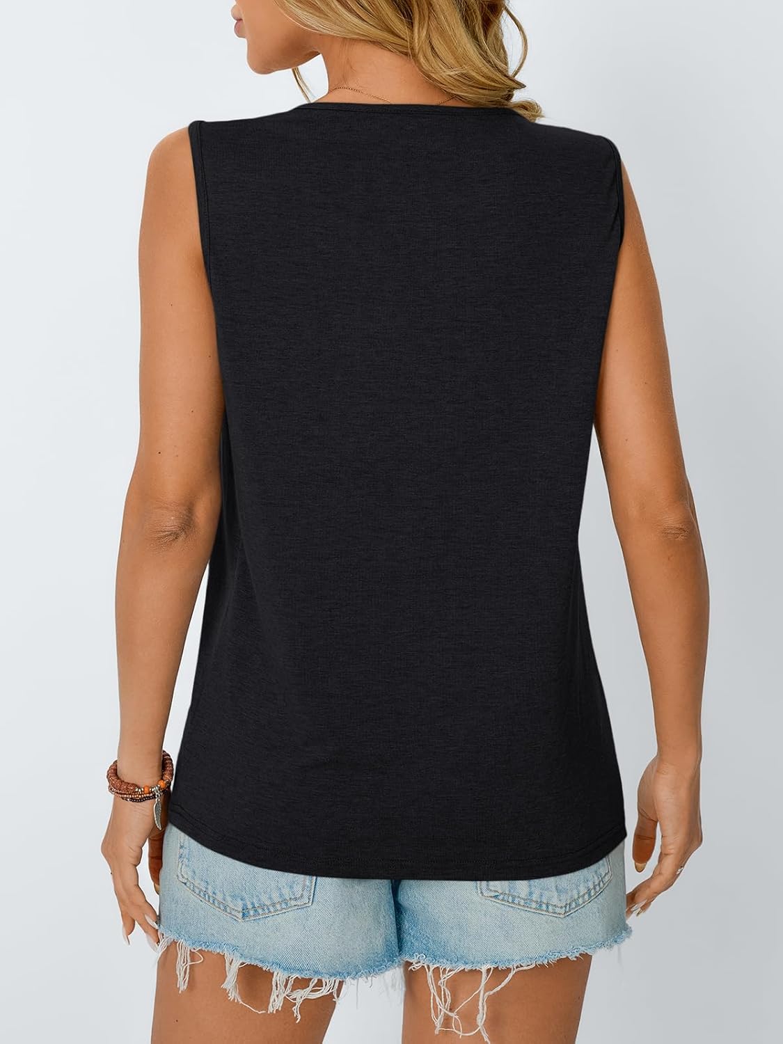 Womens Loose Fit Casual Flowy Tank Tops Trendy Sleeveless Summer Tops