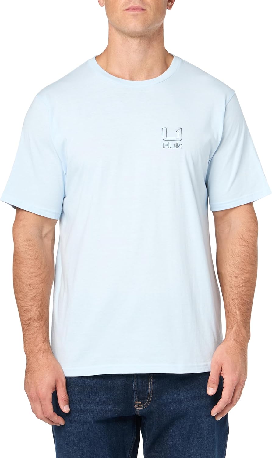 Men Fishing Graphic Tee Performance Short Sleeve Quick-Dry