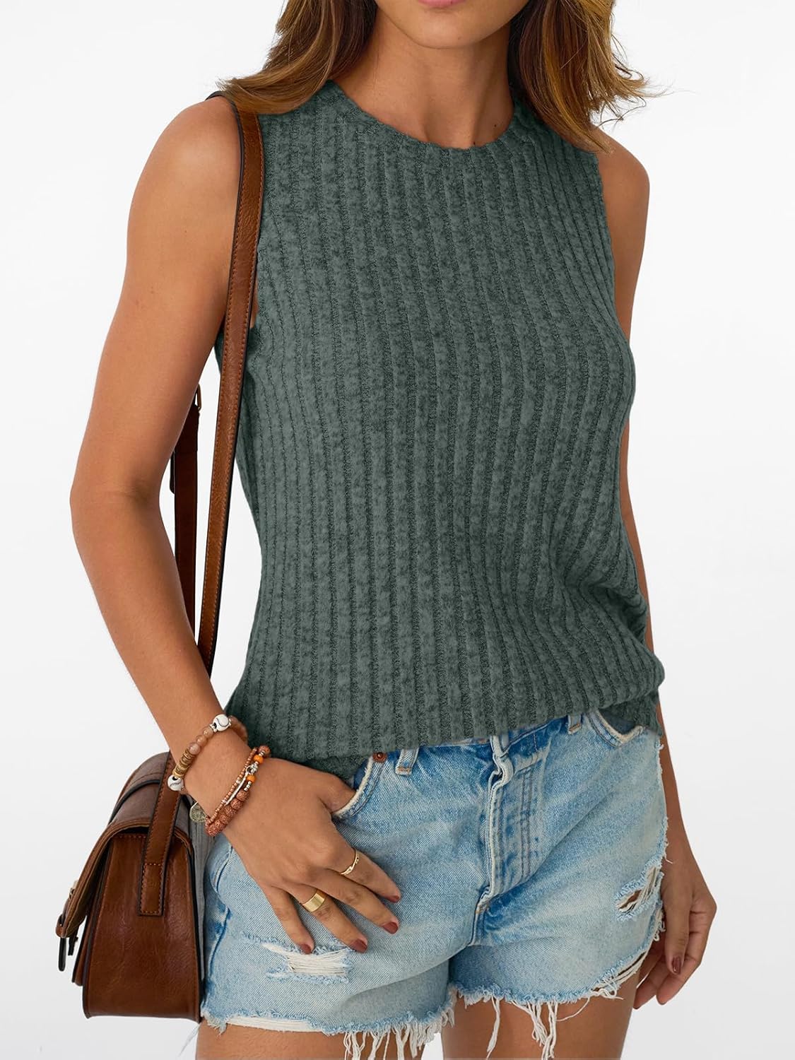 Womens Tank Tops Sleeveless Tunic Summer Basic Soft Casual Trendy Vacation Outfits