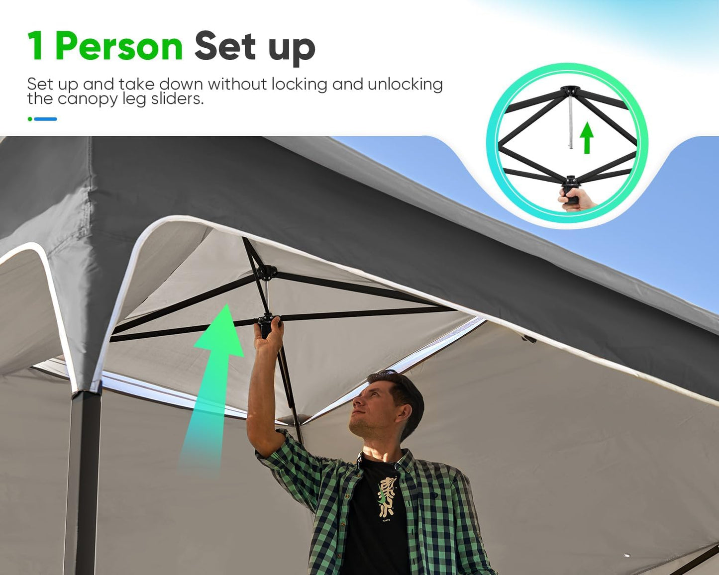 10x10FT Instant Canopy Tent – UV Protective Pop-Up Shelter for Backyard Patio or Camping