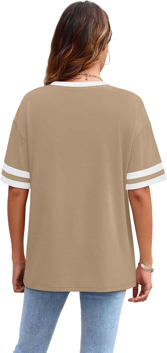 Womens T Shirts Loose Fit Short Sleeve Tees