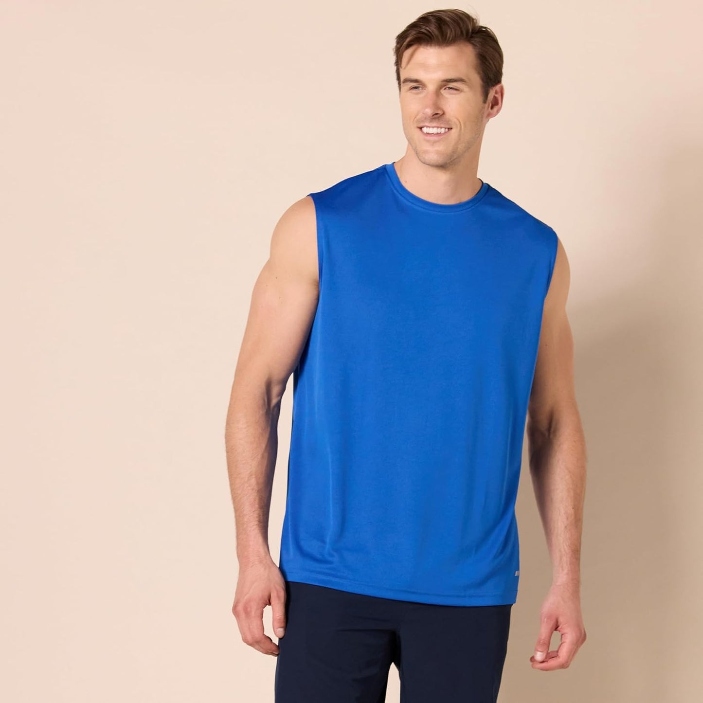 Essentials Men's Active Performance Tech Muscle Tank Pack of 2