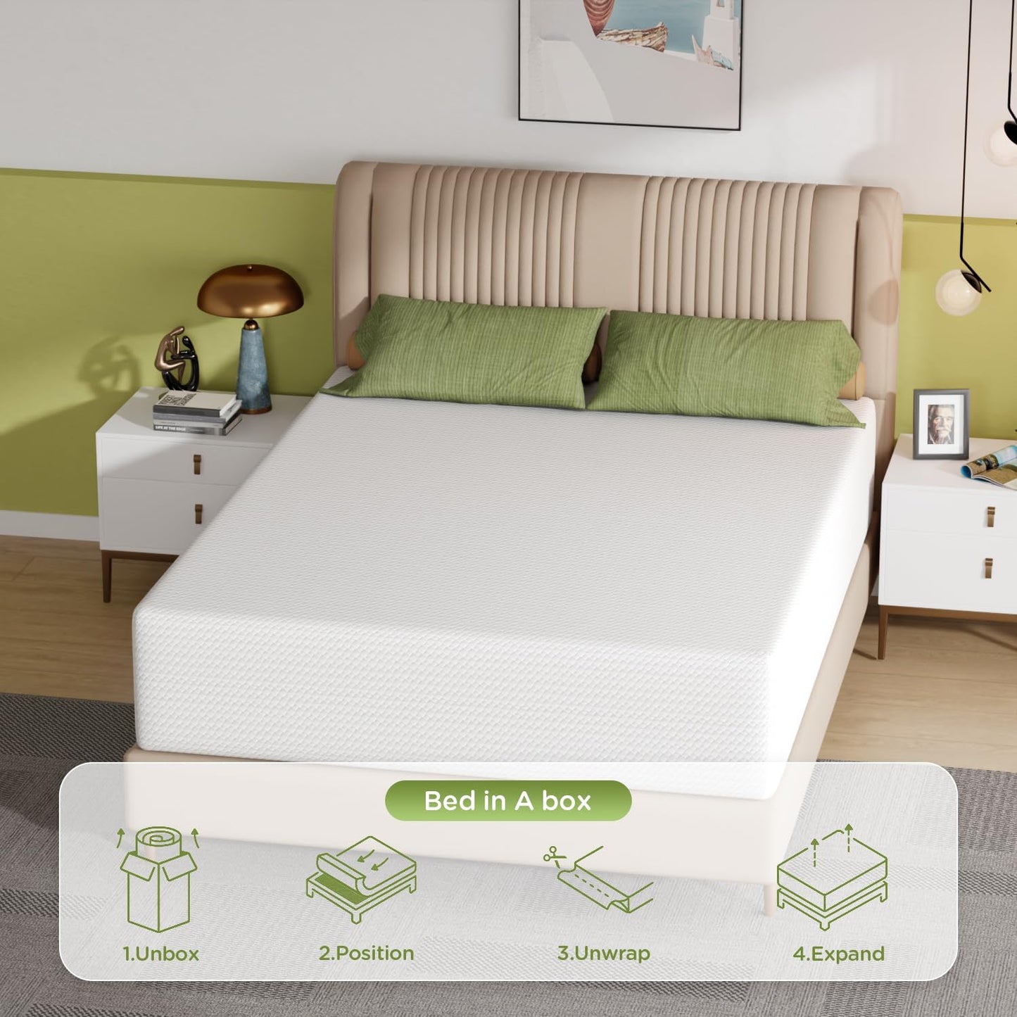 Twin 6 Inch Gel Memory Foam Mattress in a Box Medium Firm