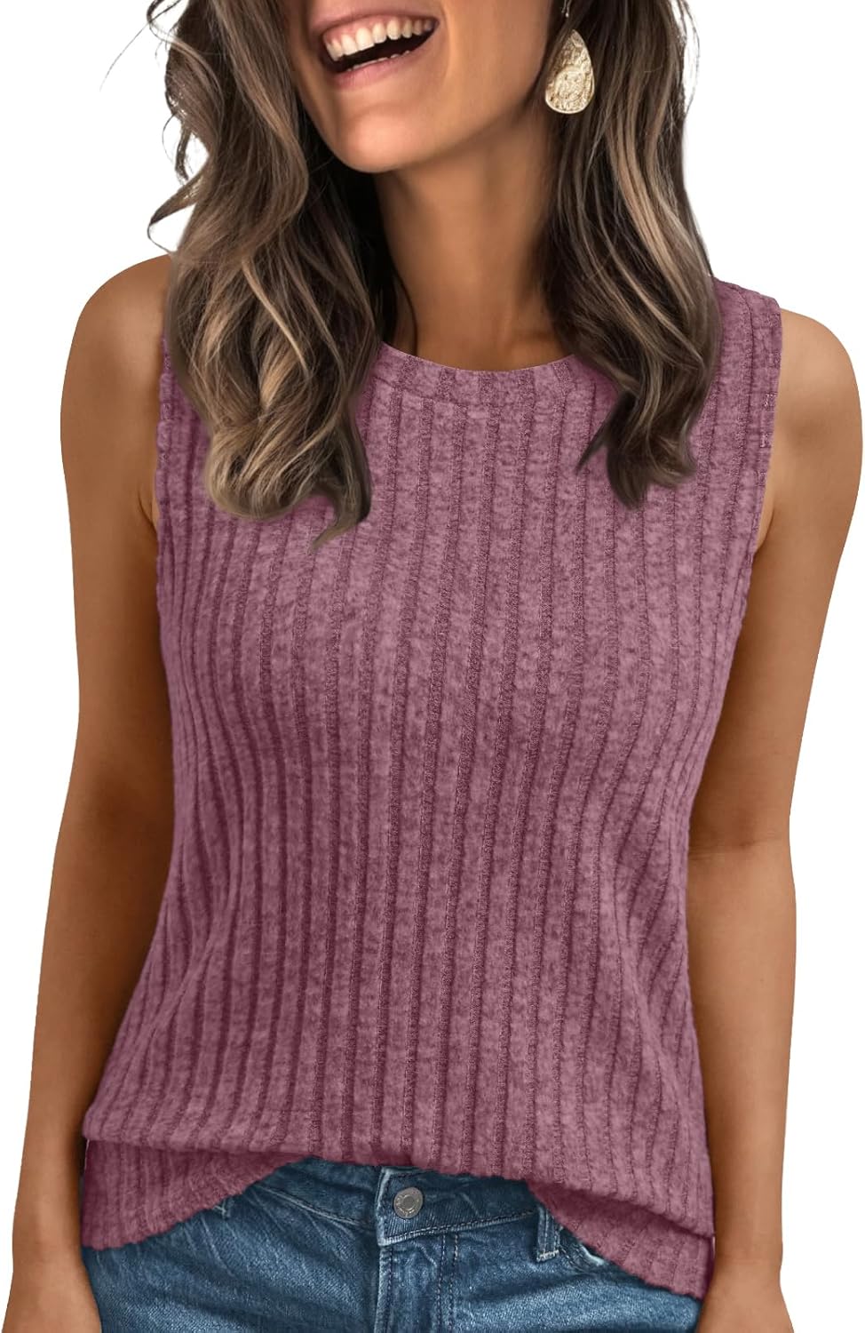Womens Tank Tops Sleeveless Tunic Summer Basic Soft Casual Trendy Vacation Outfits