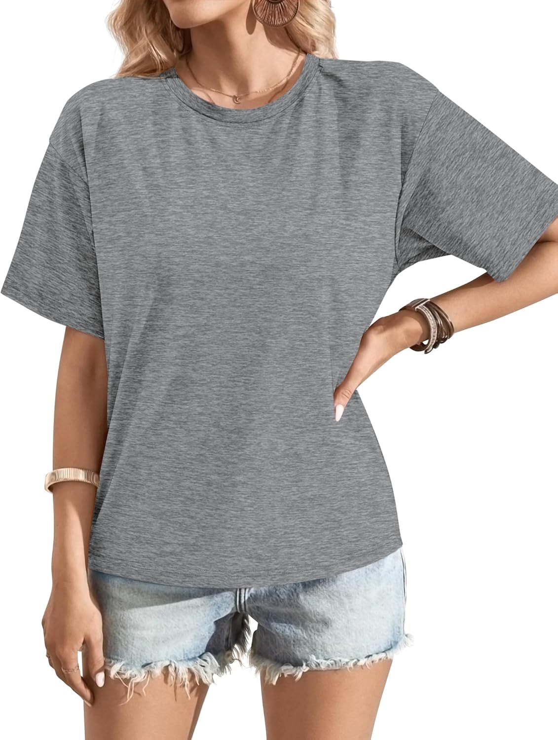 Women's T Shirts Crewneck Short Sleeve Shirt