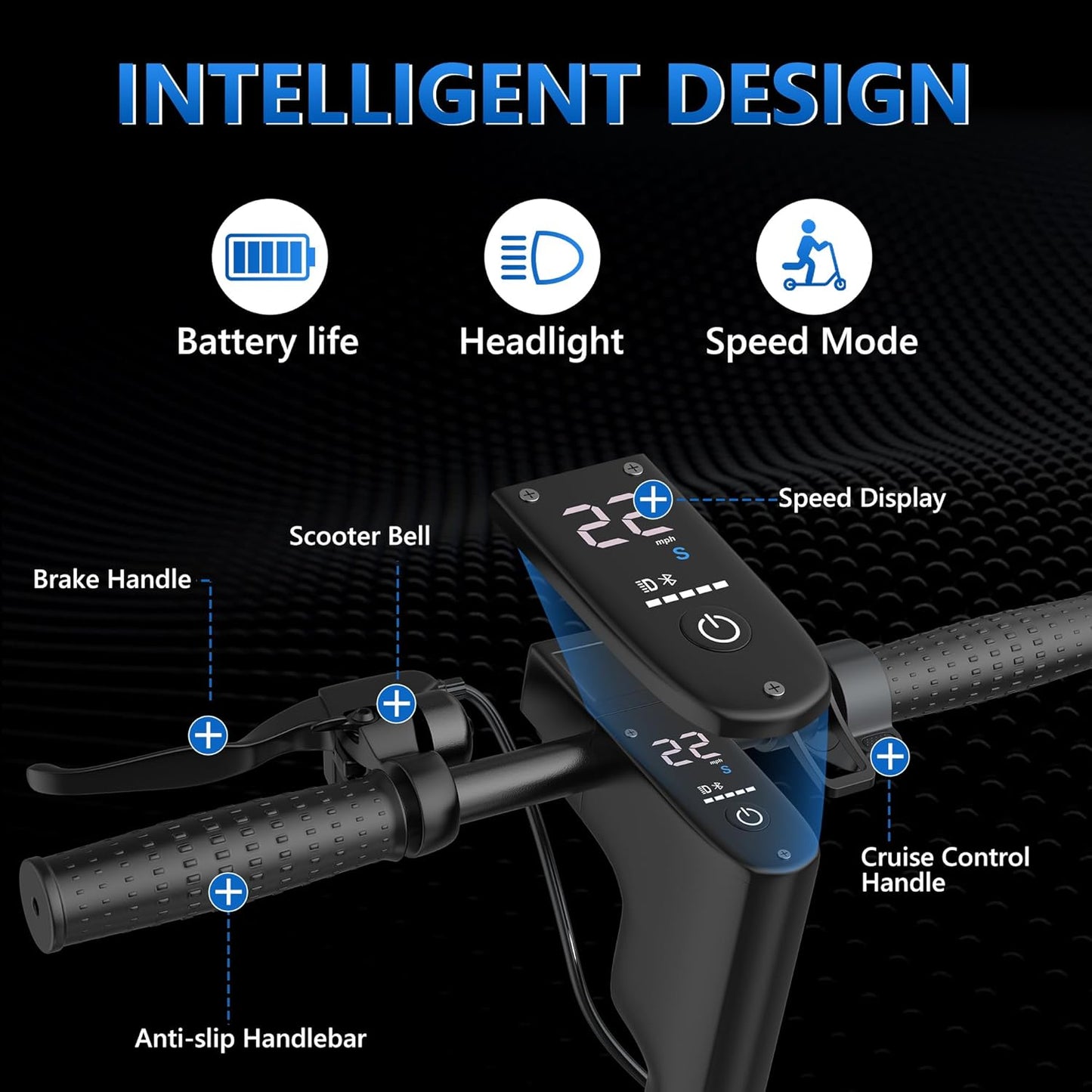 Electric Scooter for Adults 8.5/10/14" Tires, 19/22Mph, 350W/500W Motor