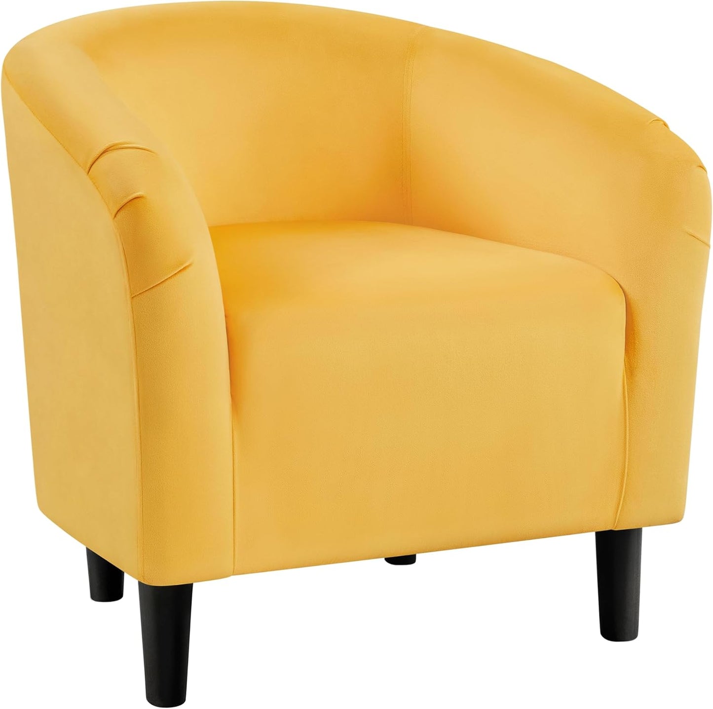 Yaheetech Accent Barrel Chair Boucle Fabric Club Chair