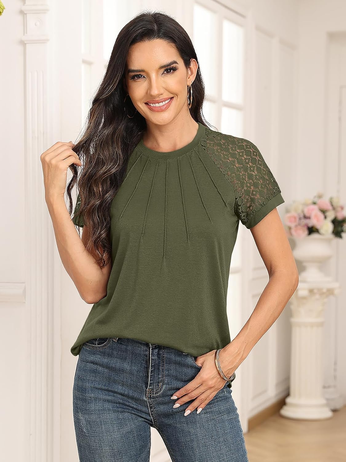 Spring Shirts Trendy Vacation Outfits Short Sleeve Tee