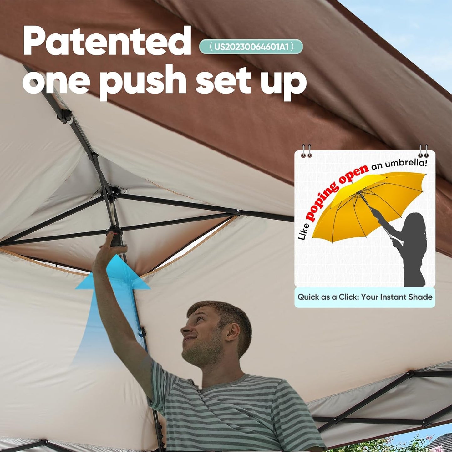 10x10FT Instant Canopy Tent – UV Protective Pop-Up Shelter for Backyard Patio or Camping