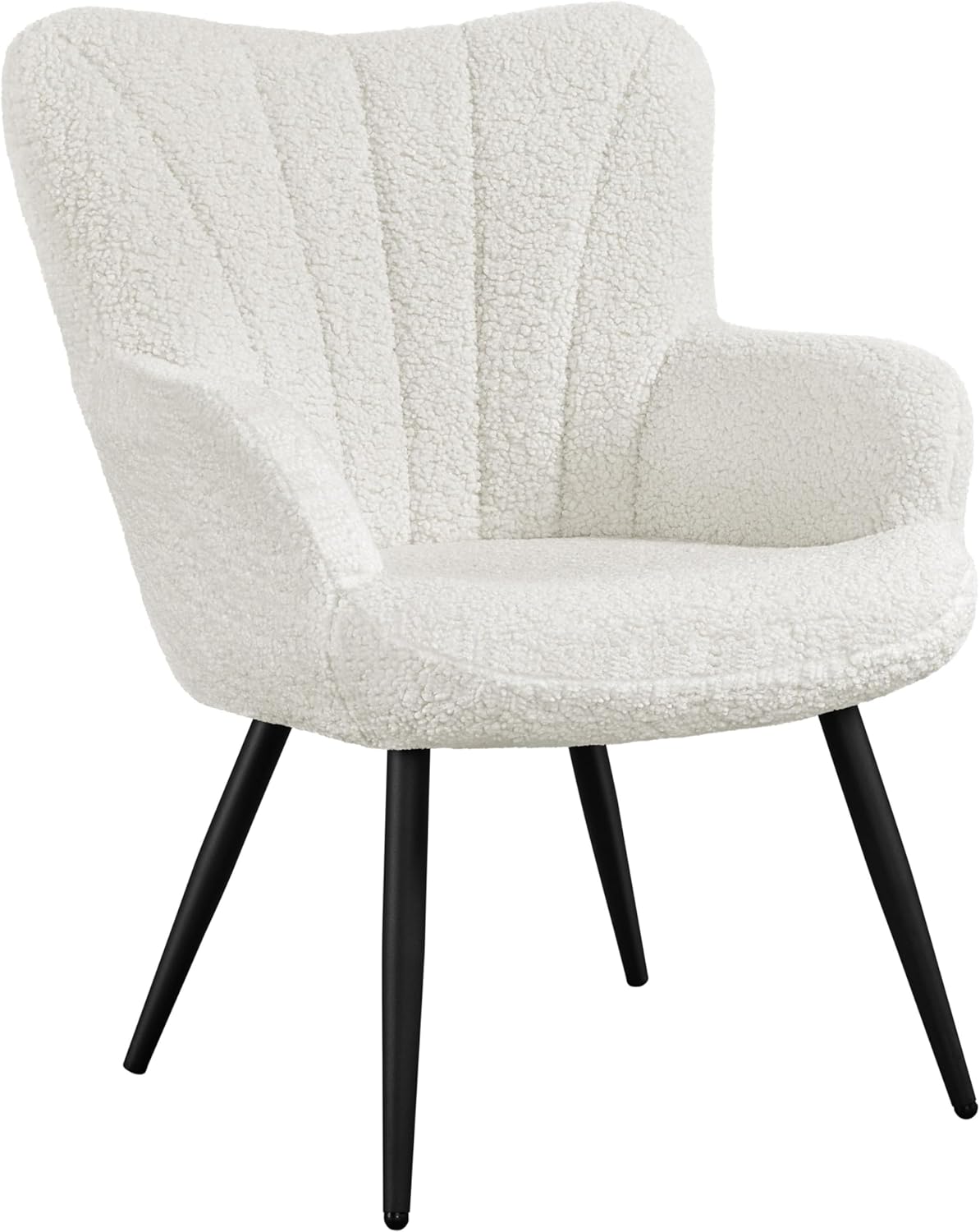 Yaheetech PU Leather Armchair Modern Accent Chair with Metal Legs