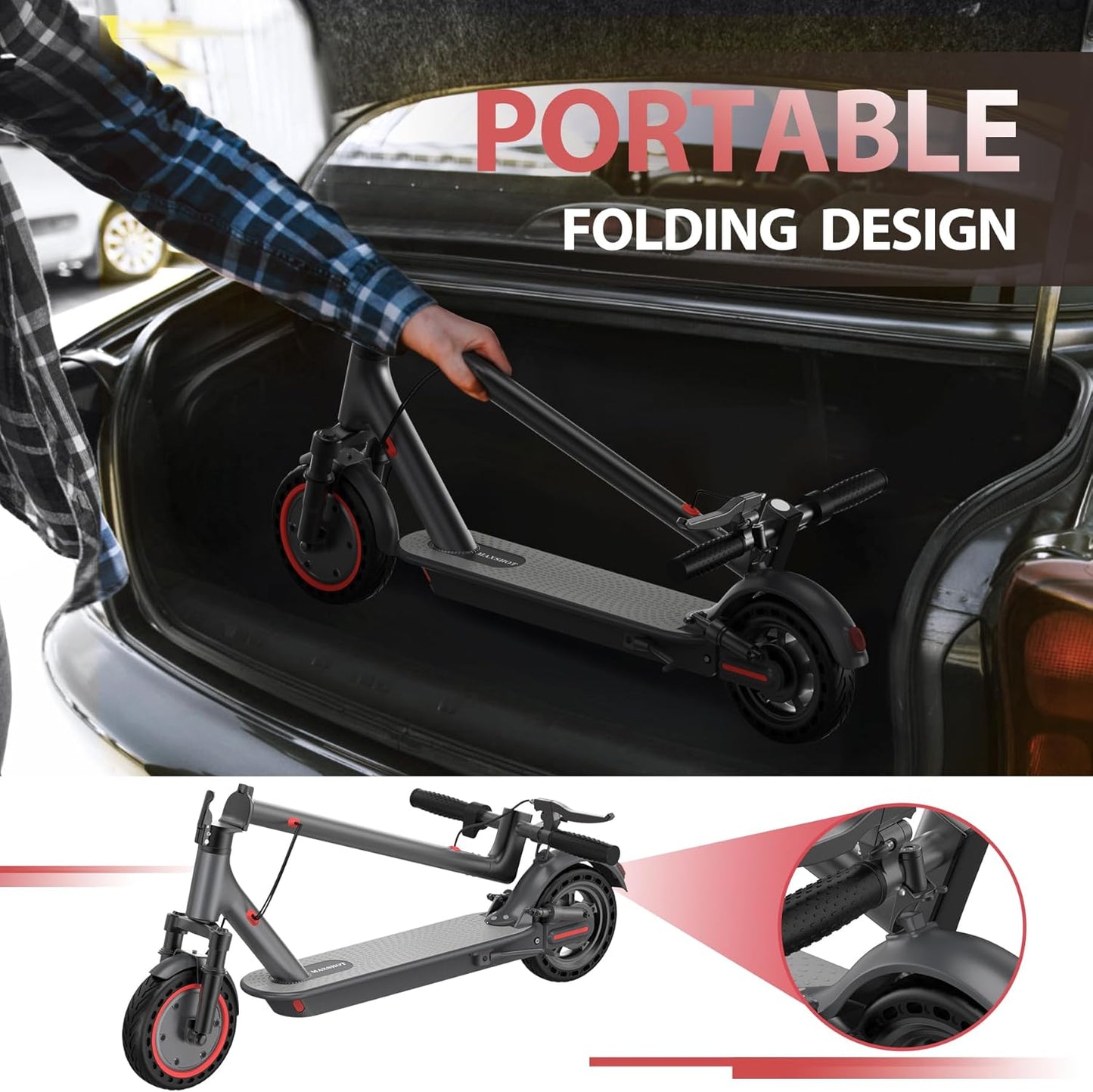 Electric Scooter for Adults 8.5/10/14" Tires, 19/22Mph, 350W/500W Motor