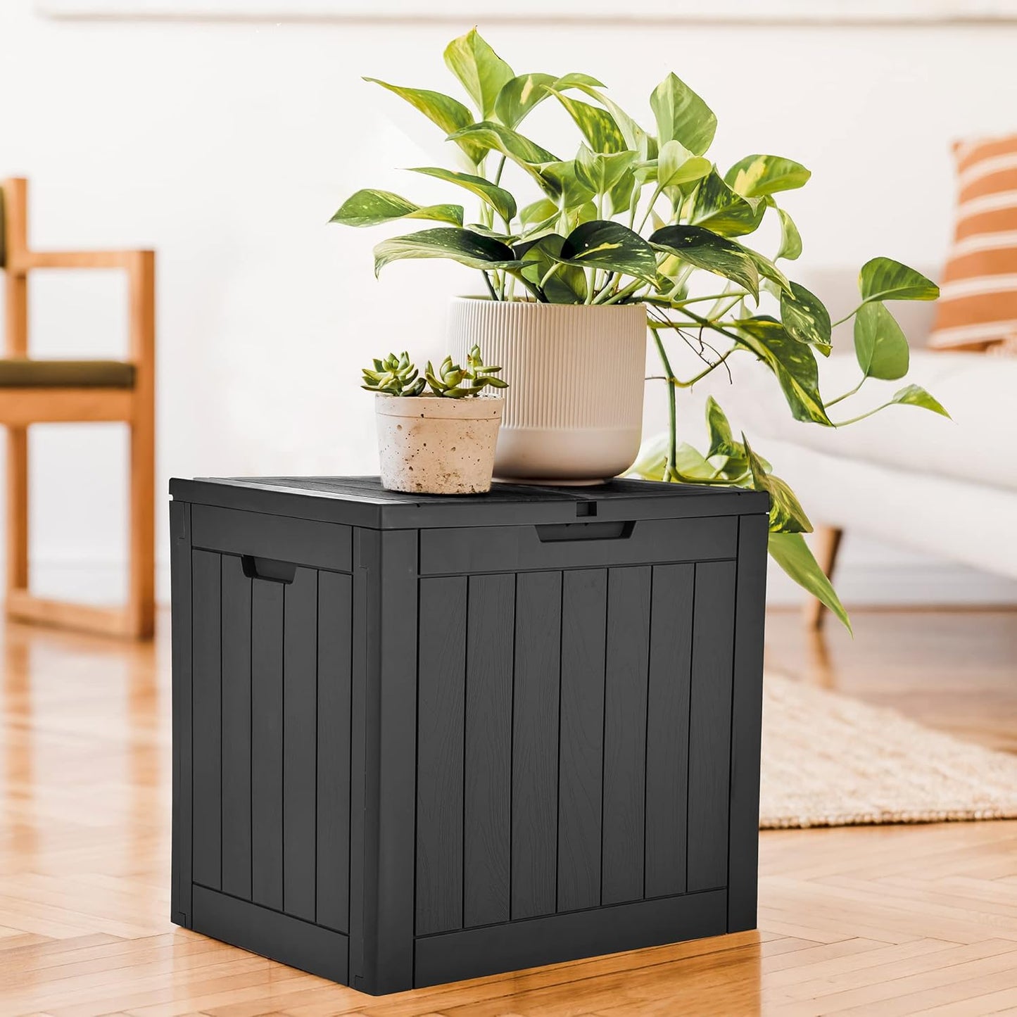 YITAHOME 120 Gallon Large Deck Box Upgraded Resin Outdoor Storage Boxes