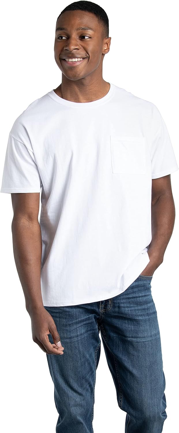 Men's Crew Tee Undershirts Moisture Wicking & Tag Free Comfy Outfits