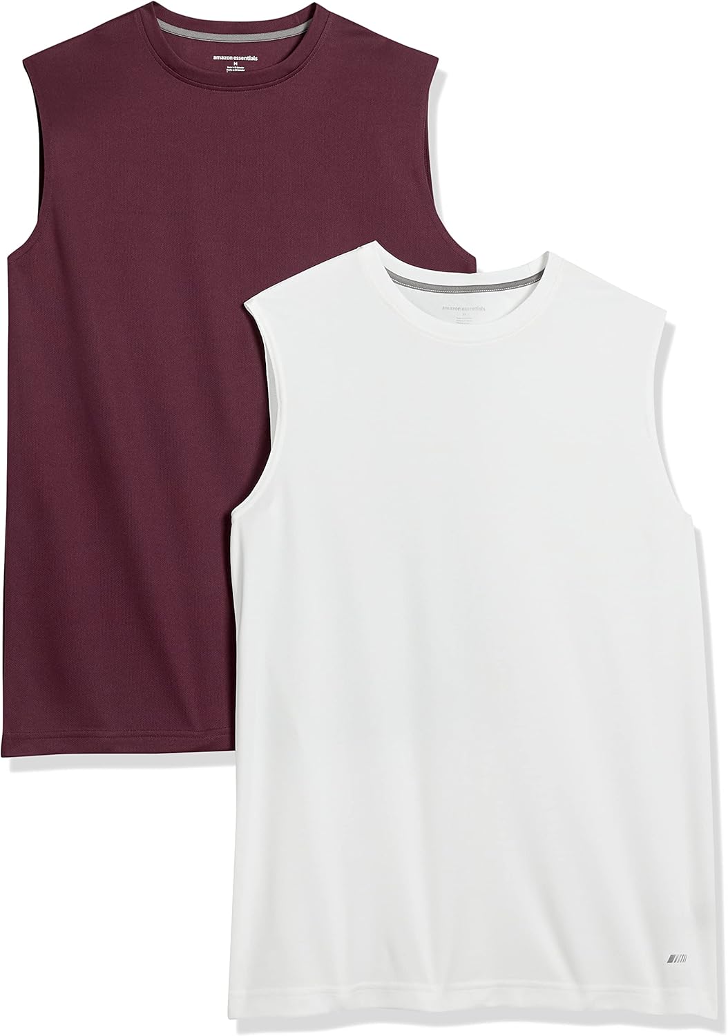 Essentials Men's Active Performance Tech Muscle Tank Pack of 2
