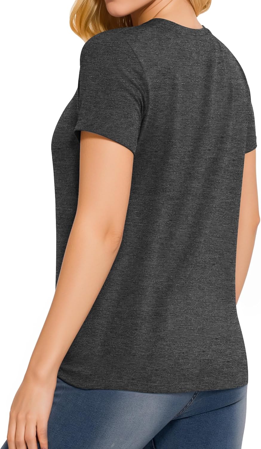 Short Sleeve Crew Neck Casual Shirts Basic Tee Summer Tops