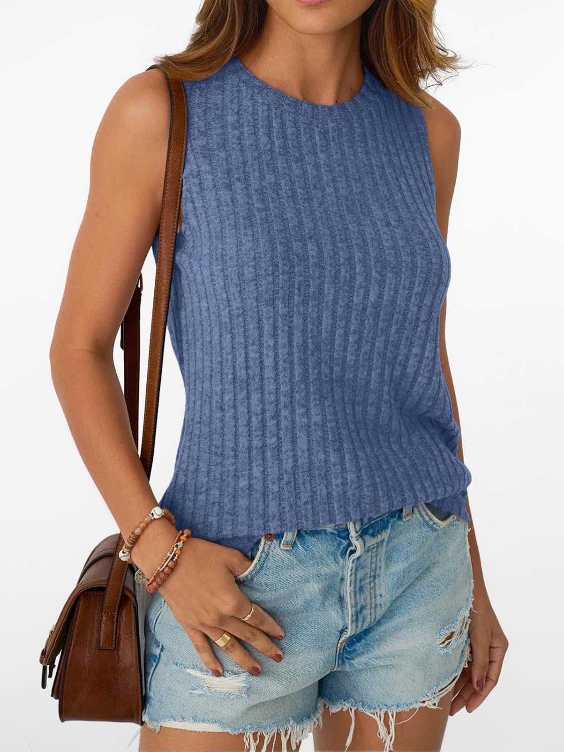 Womens Tank Tops Sleeveless Tunic Summer Basic Soft Casual Trendy Vacation Outfits