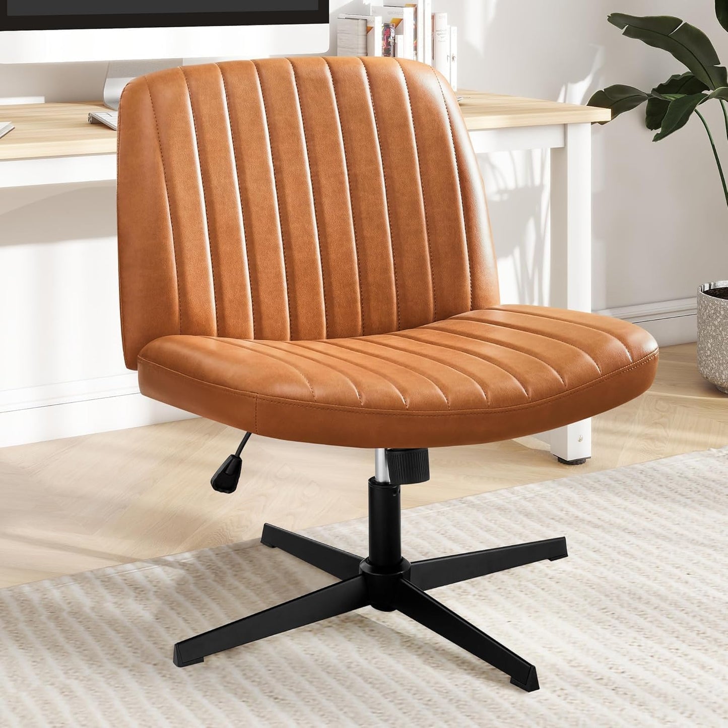 DUMOS Criss Cross Chair Legged Office Wide Comfy Desk Seat