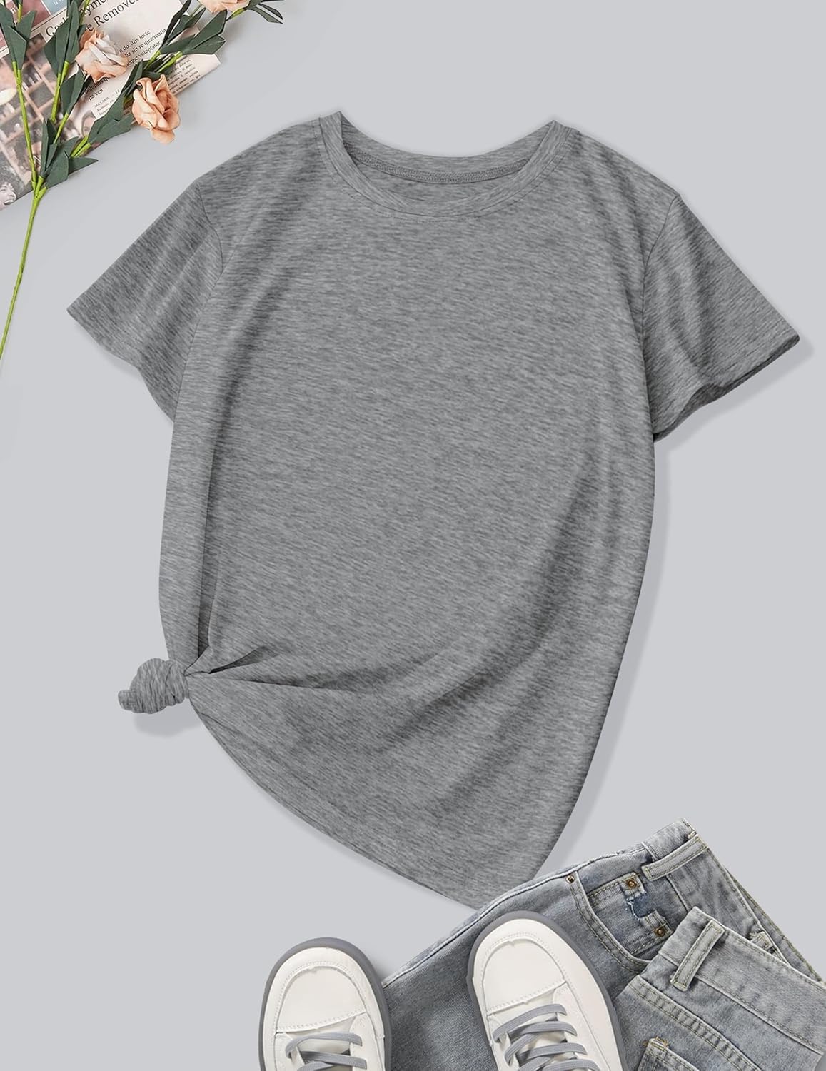 Women's T Shirts Crewneck Short Sleeve Shirt