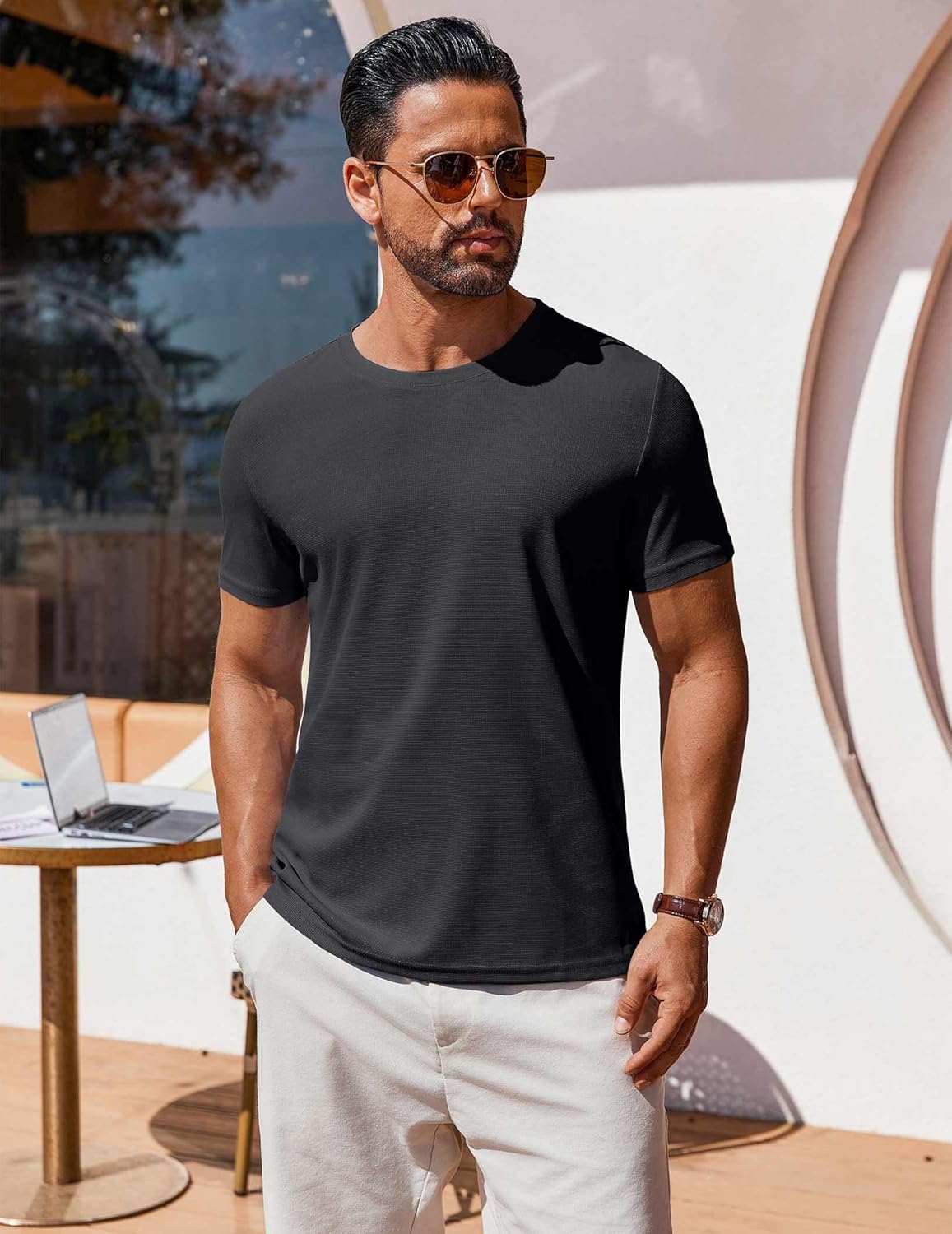 T Shirt Short Sleeve Crew Neck T-Shirt Casual Summer Basic Tee Shirts