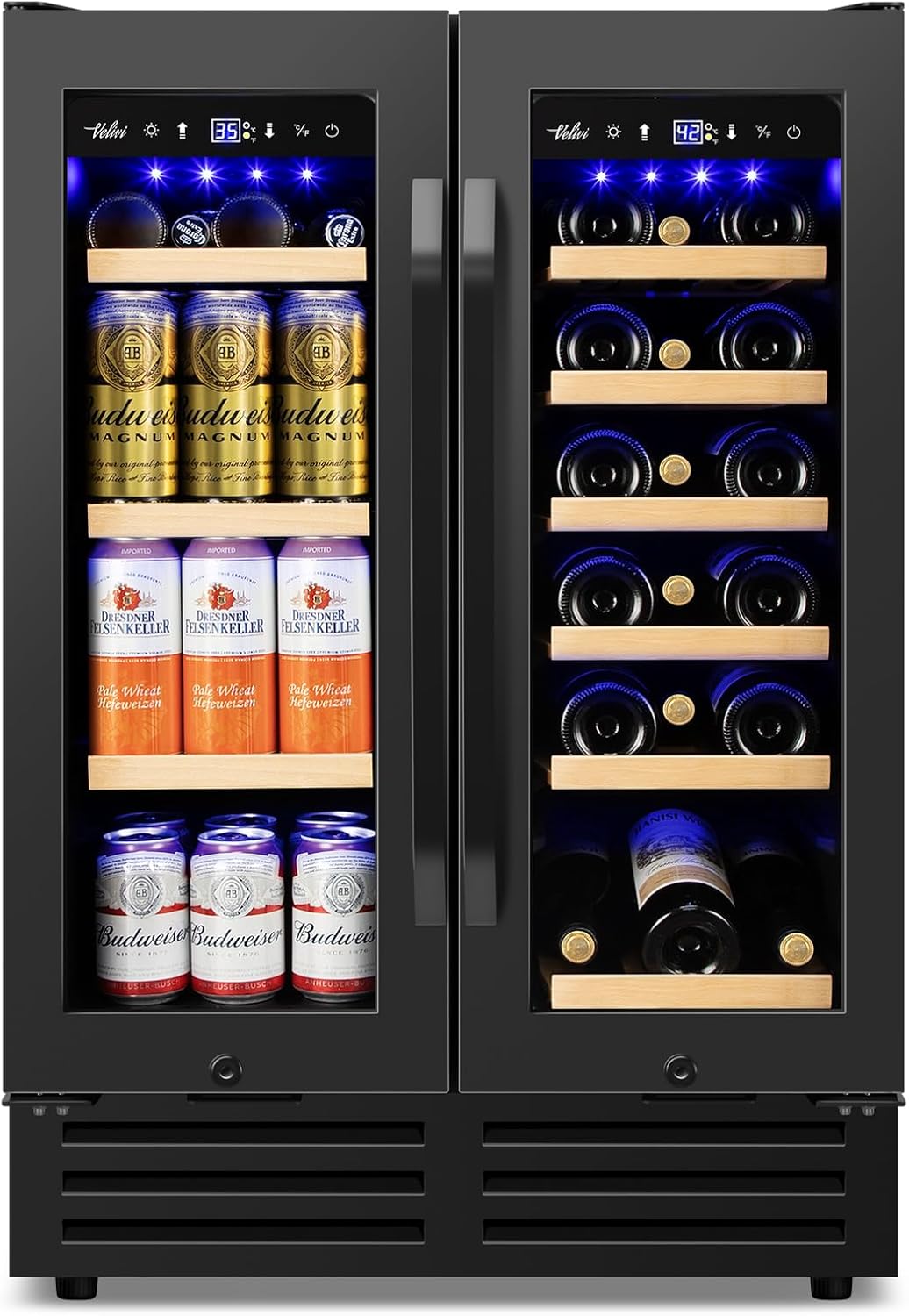 24 Inch Beverage Refrigerator Outdoor Under Counter Beverage Cooler for Patio