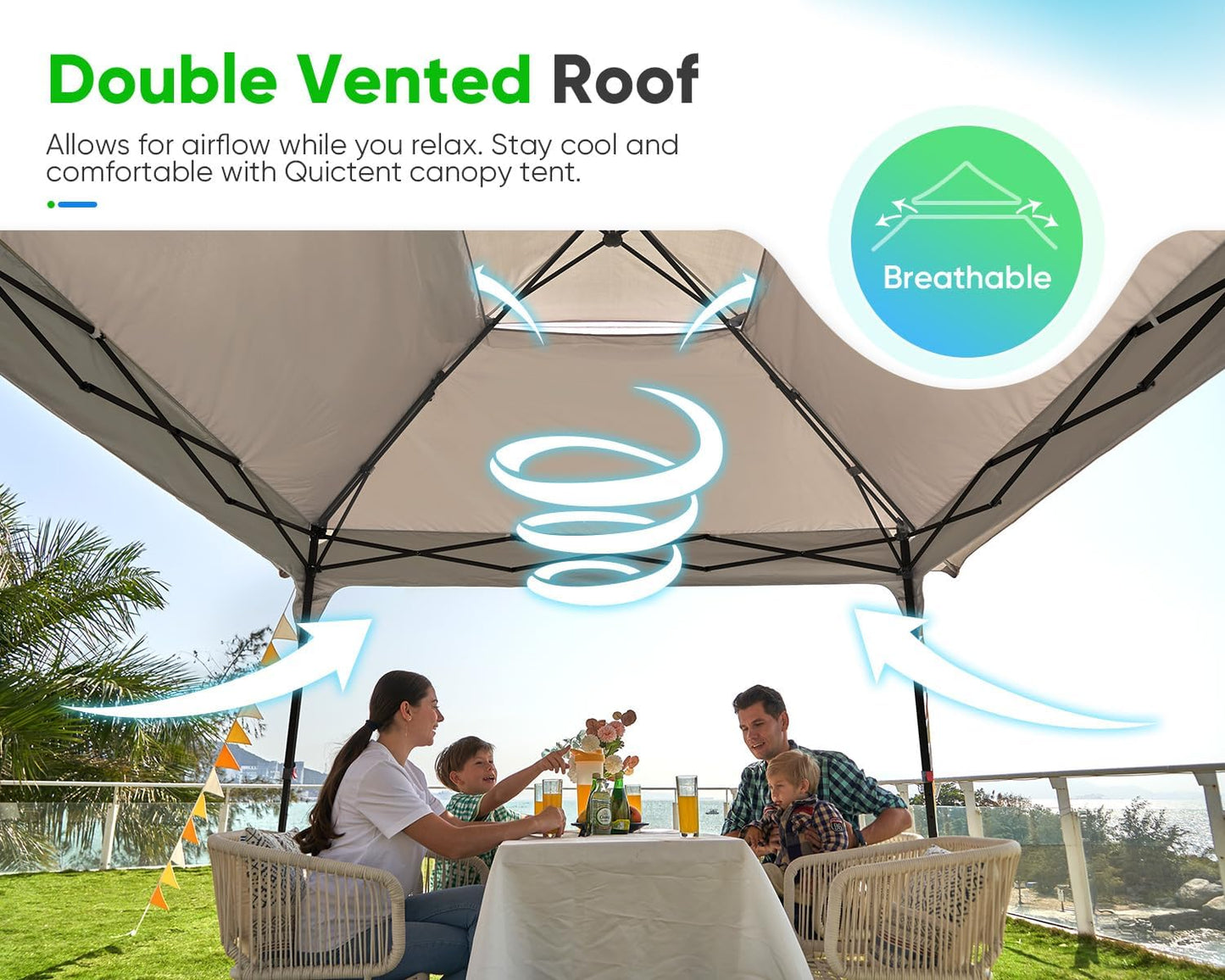10x10FT Instant Canopy Tent – UV Protective Pop-Up Shelter for Backyard Patio or Camping