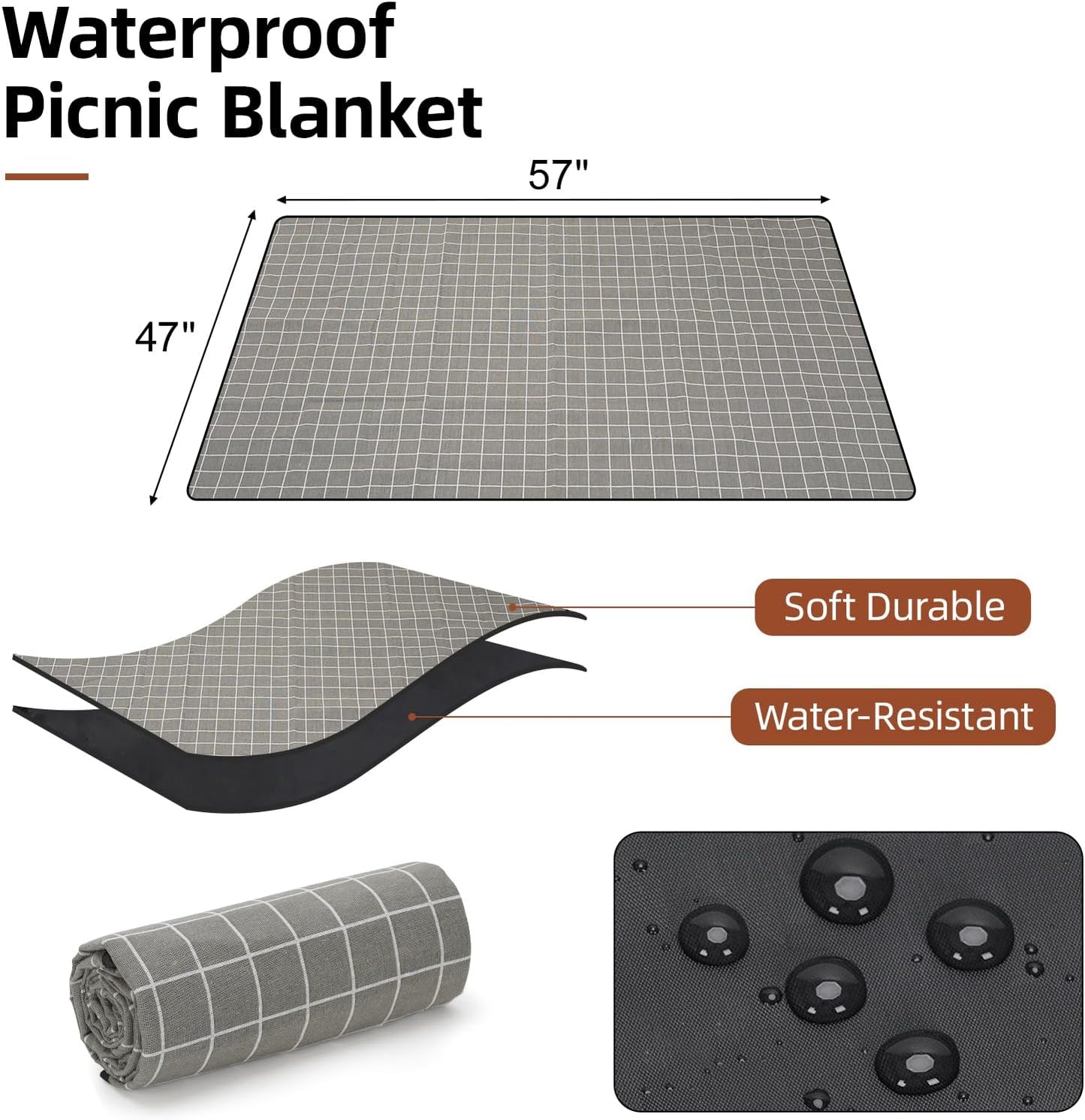 19Pcs Picnic Basket for 2 with Blanket