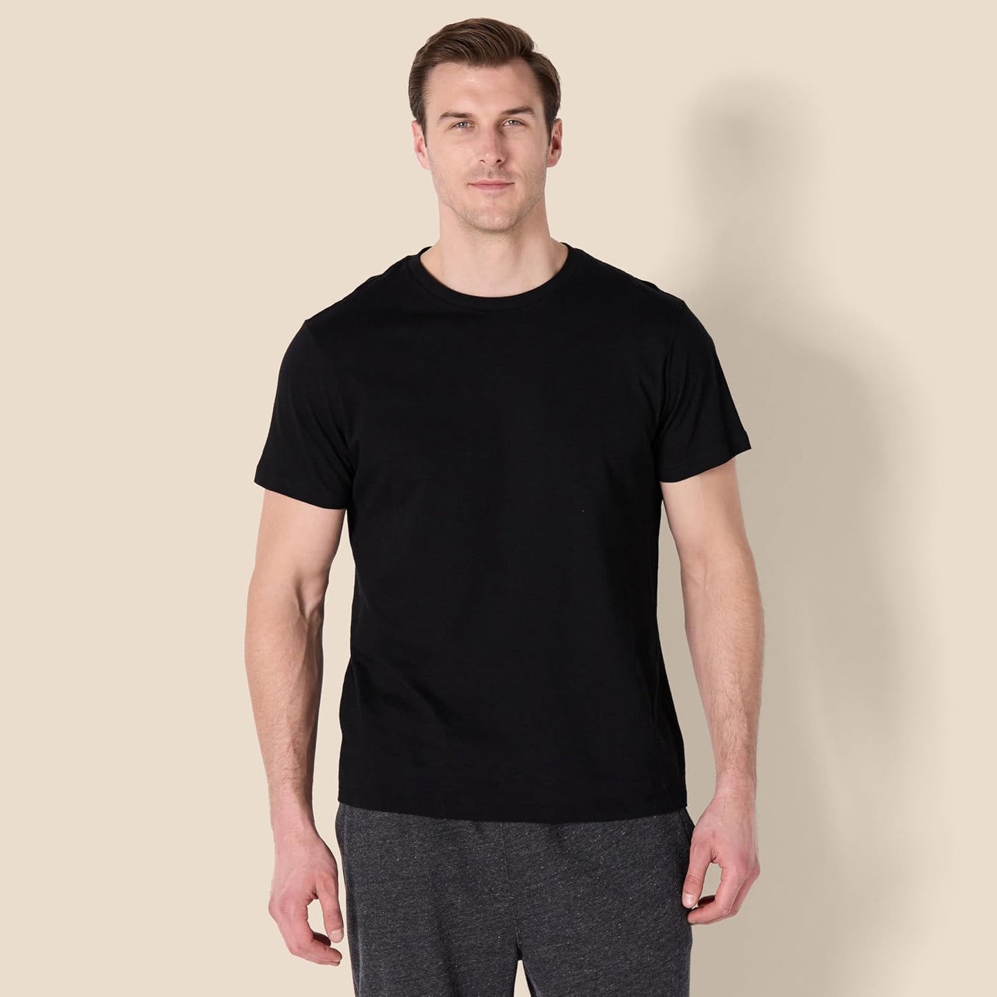 Men's Cotton Crew Neck T-Shirts, Versatile Soft Basics, Pack of 6