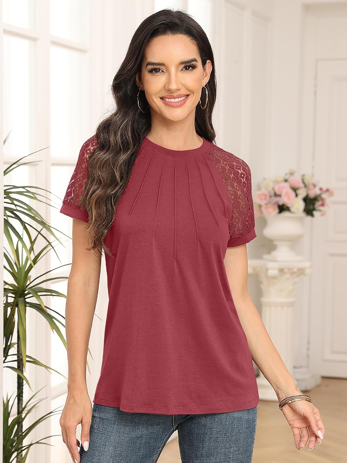 Spring Shirts Trendy Vacation Outfits Short Sleeve Tee