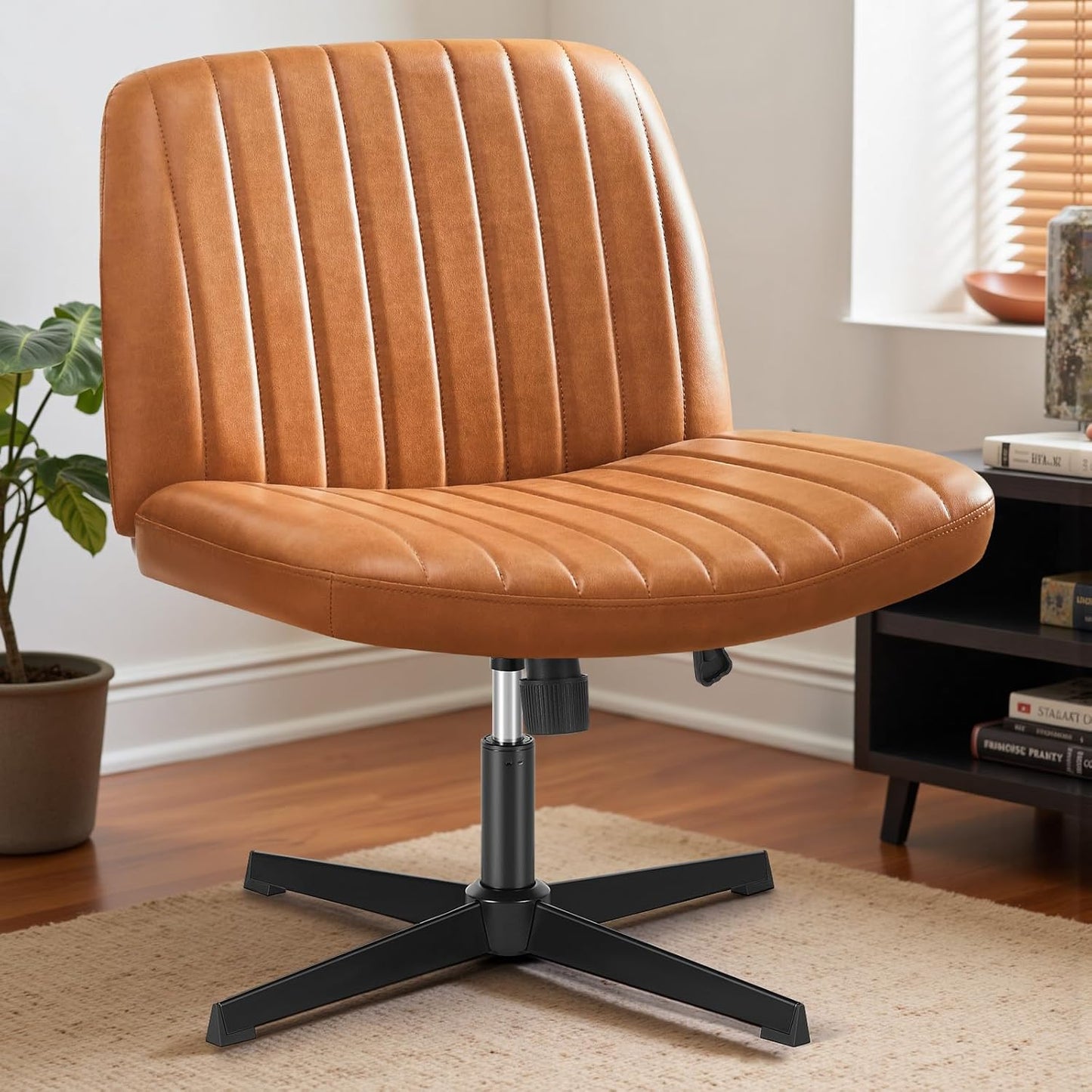 DUMOS Criss Cross Chair Legged Office Wide Comfy Desk Seat