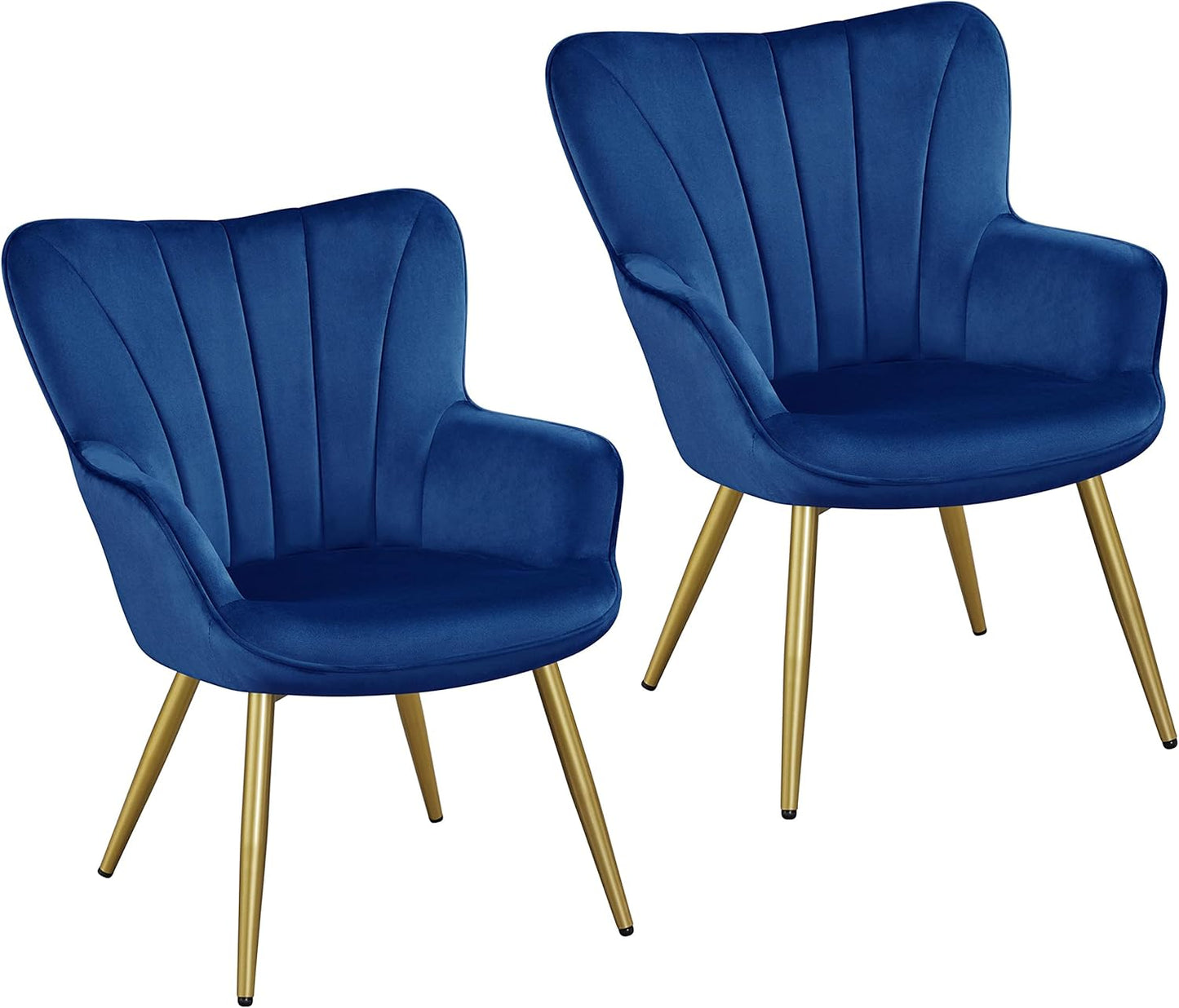 Yaheetech PU Leather Armchair Modern Accent Chair with Metal Legs