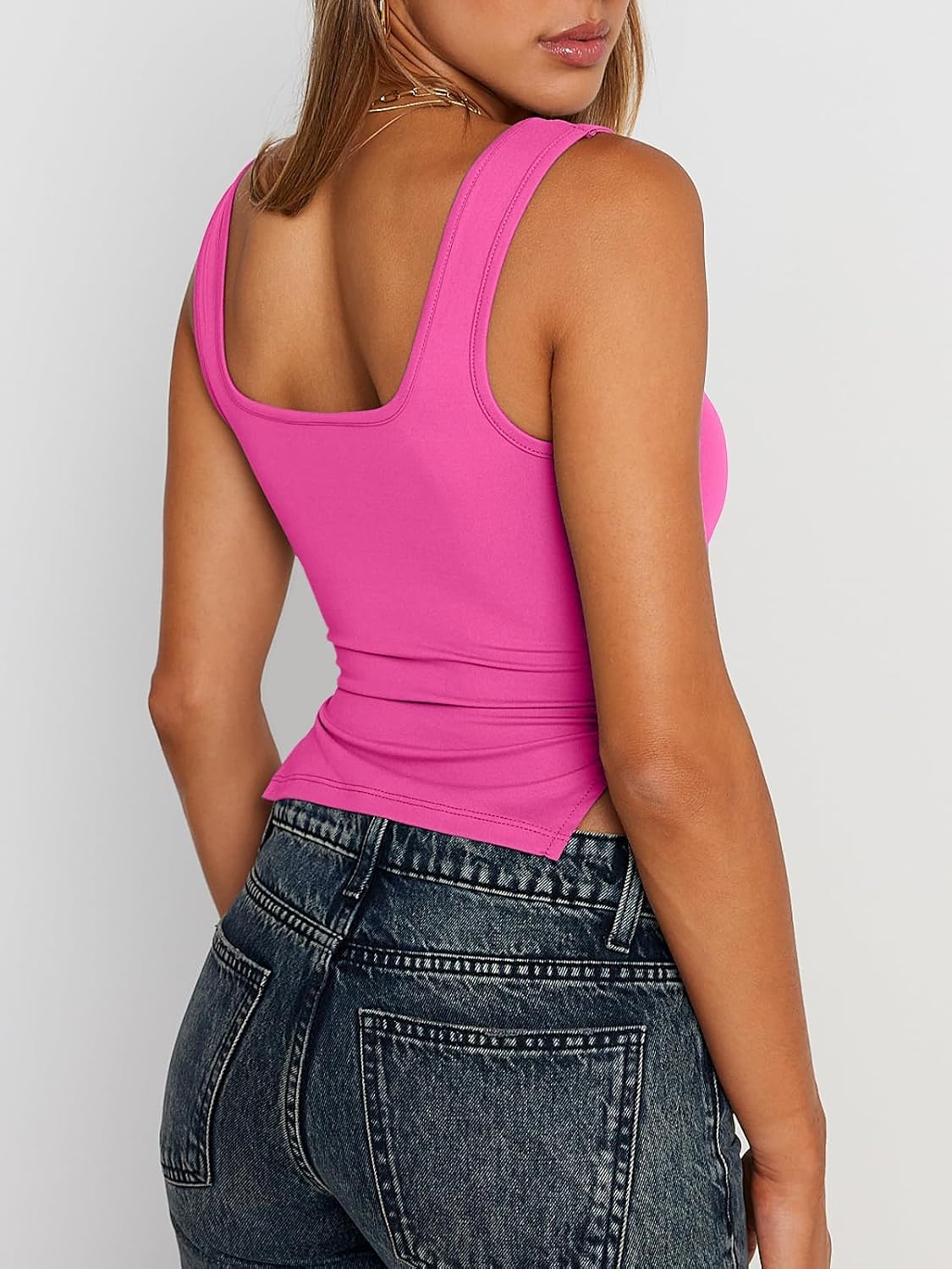 Womens Backless Crop Tops Summer Y2K Tank Tops Cute Basics Going Out Clothes