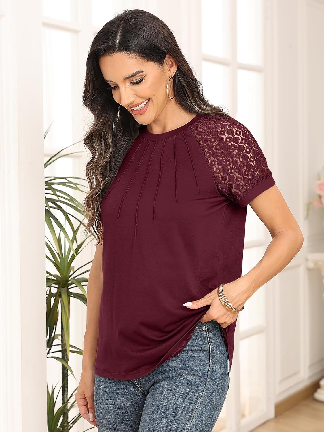 Spring Shirts Trendy Vacation Outfits Short Sleeve Tee