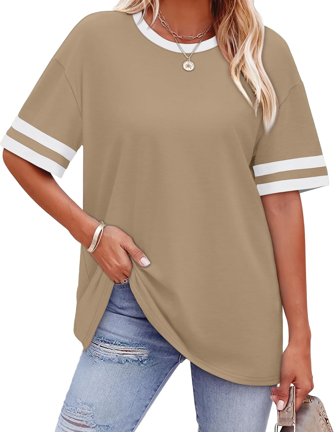 Womens T Shirts Loose Fit Short Sleeve Tees