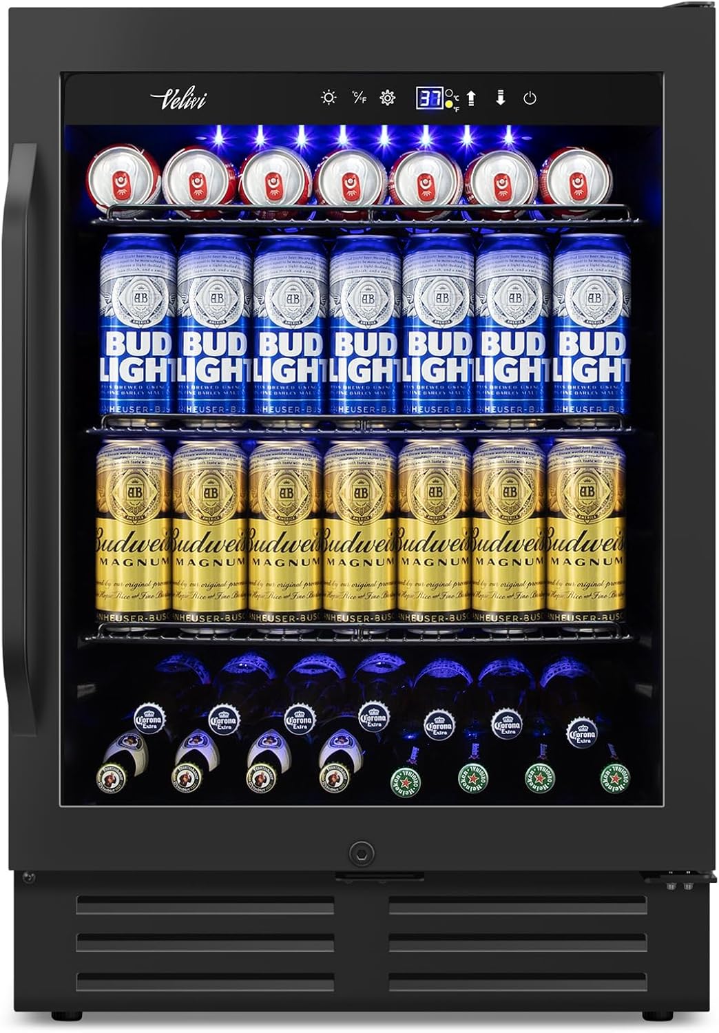 24 Inch Beverage Refrigerator Outdoor Under Counter Beverage Cooler for Patio