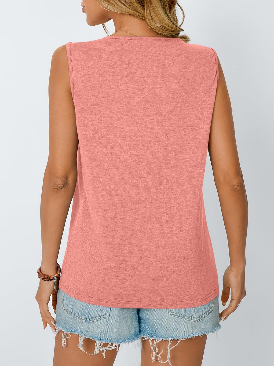 Womens Loose Fit Casual Flowy Tank Tops Trendy Sleeveless Summer Tops