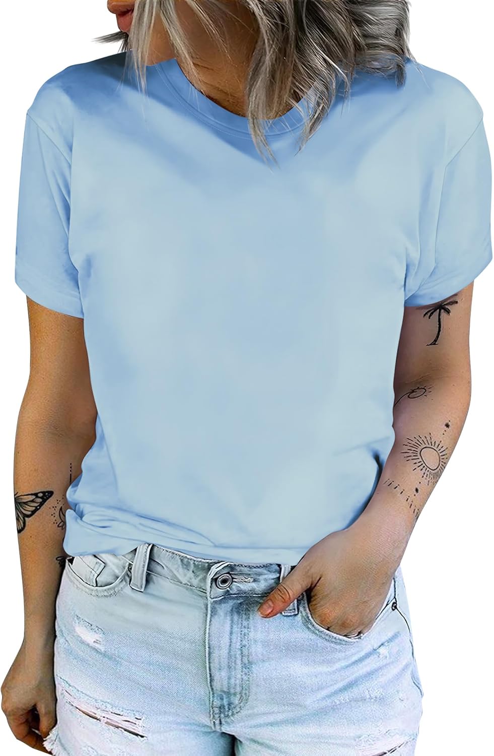Women's T Shirts Crewneck Short Sleeve Shirt
