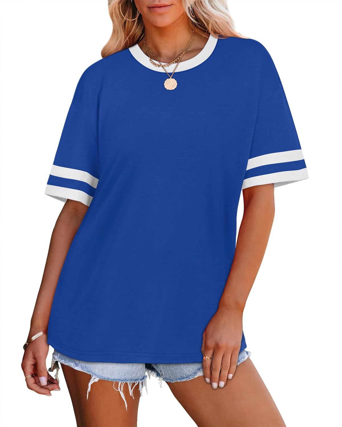 Womens T Shirts Loose Fit Short Sleeve Tees