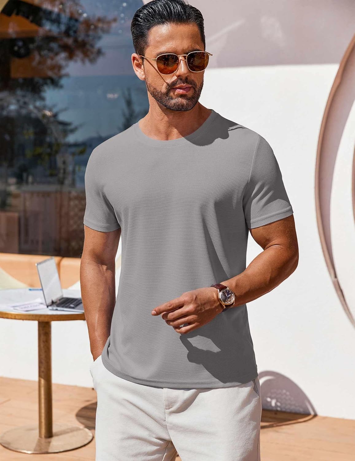 T Shirt Short Sleeve Crew Neck T-Shirt Casual Summer Basic Tee Shirts