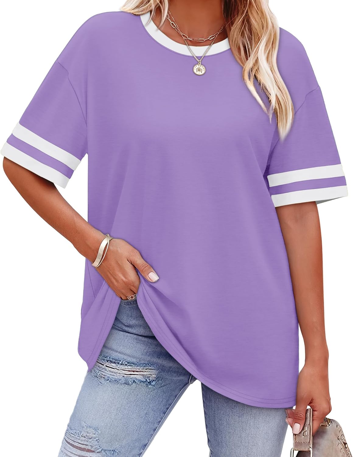 Womens T Shirts Loose Fit Short Sleeve Tees