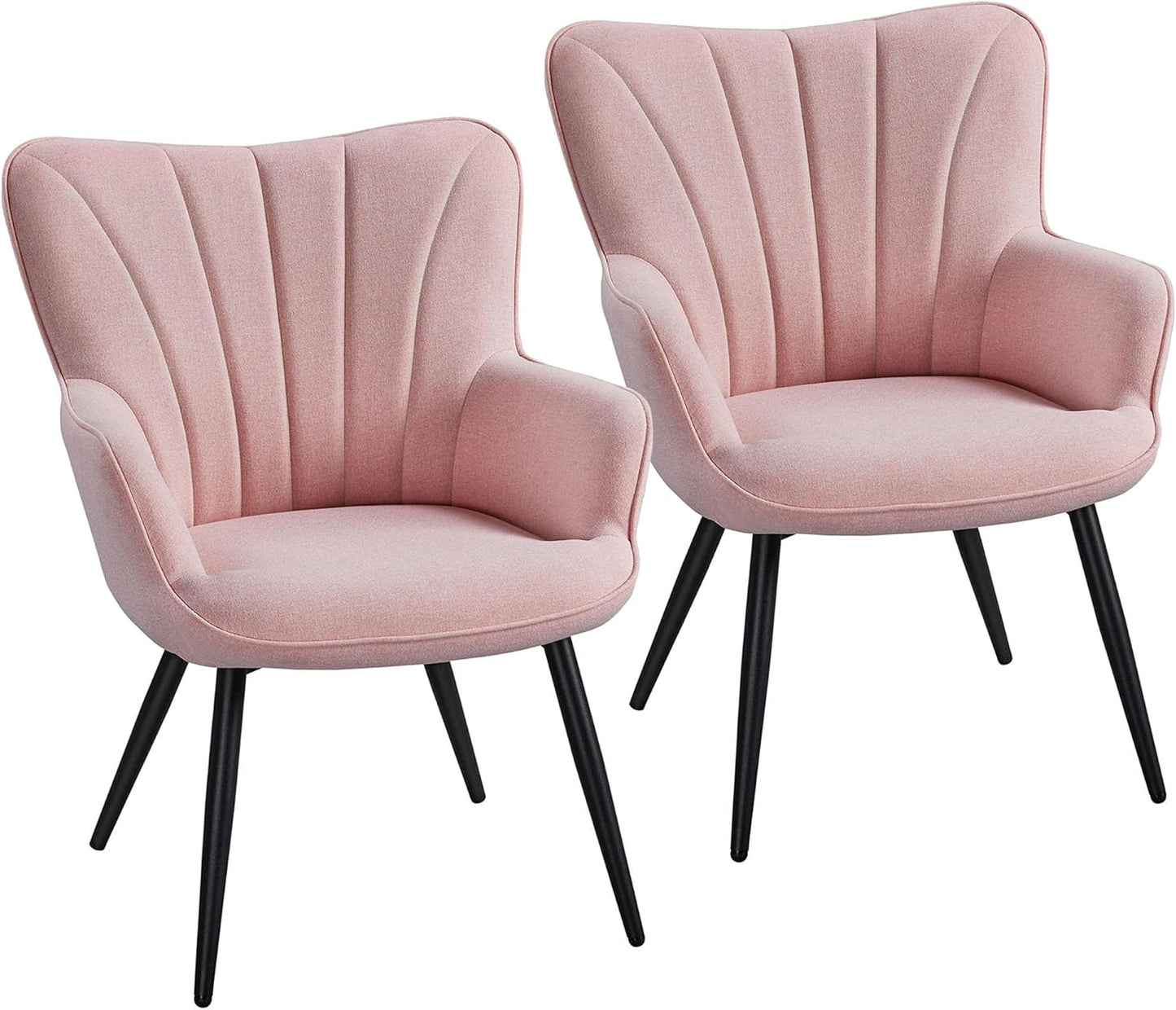 Yaheetech PU Leather Armchair Modern Accent Chair with Metal Legs