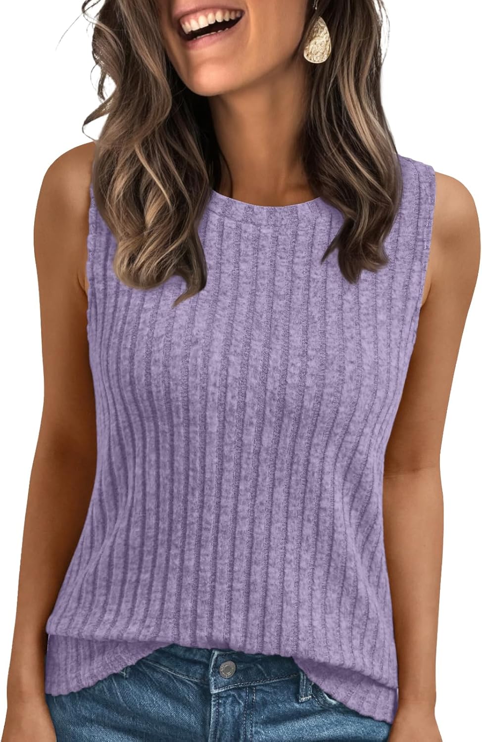 Womens Tank Tops Sleeveless Tunic Summer Basic Soft Casual Trendy Vacation Outfits